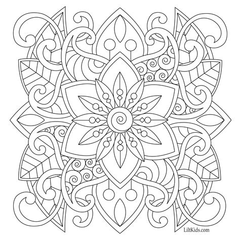 easy mandala coloring pages  adults