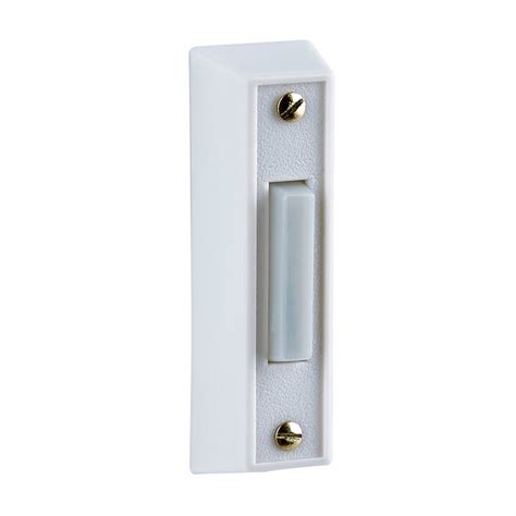 utilitech wired white doorbell button   doorbell buttons department  lowescom