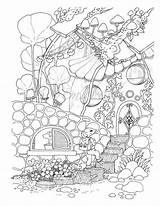 Coloring Pages Coloriage Printable Town Nice Little Book Stress Adult Adults Maison Malesider Gratis Pdf Disney Etsy Malebøger Relief Til sketch template