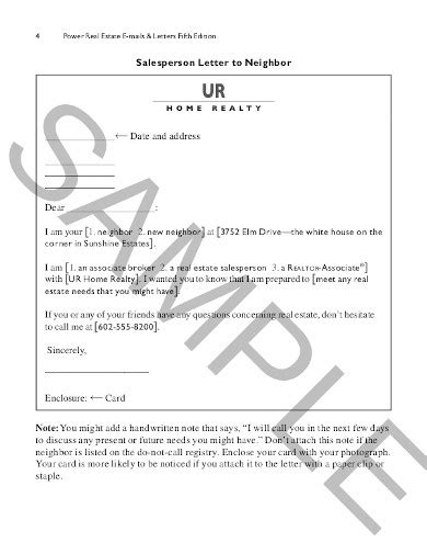 real estate prospecting letter templates   word