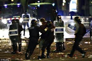 riots  spain     barcelona fans arrested   celebrate victory  champions