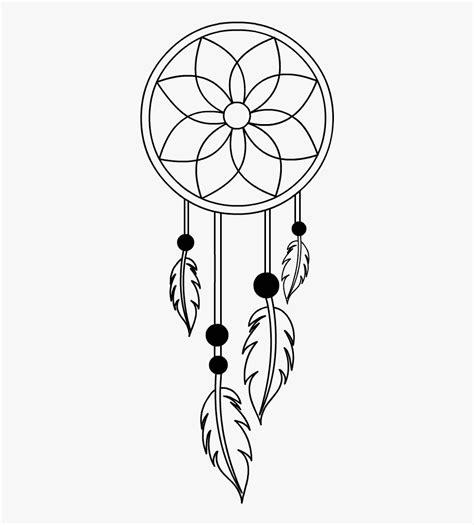 simple dream catcher drawing  transparent clipart clipartkey