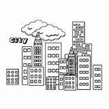 Colouring Buildings Cityscapes Skyline Skylines Urbains Feuilles Urbain Colorier Communauté Paysages Enfants Ligne Webstockreview Coloringsun sketch template