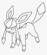 Pokemon Glaceon Eevee Coloring Pages Evolutions Lineart Evans Mike Supercoloring Pokémon sketch template