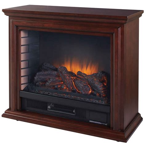 pleasant hearth sheridan glf    standing mobile infrared electric fireplace cherry