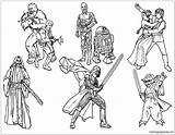Wars Star Pages Coloring Characters Color Coloringpagesonly sketch template