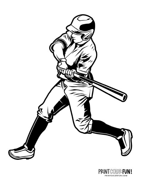 baseball player coloring pages clipart  sports printables