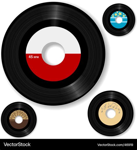 retro  rpm record labels royalty  vector image