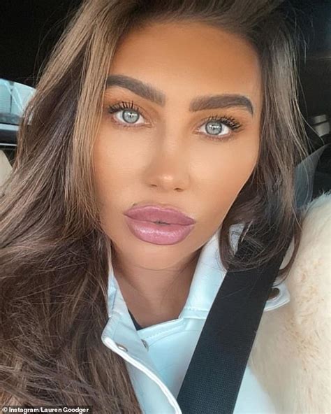 lauren goodger shows off her plump pout in glamorous