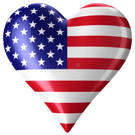 heart  american flag stock illustration illustration  shiny