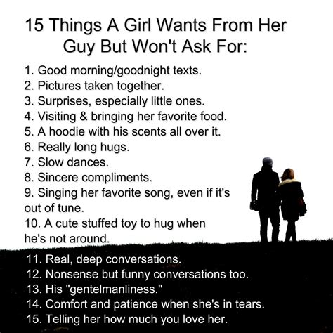 15 things a girl wants from her guy but won t ask for just entertainment