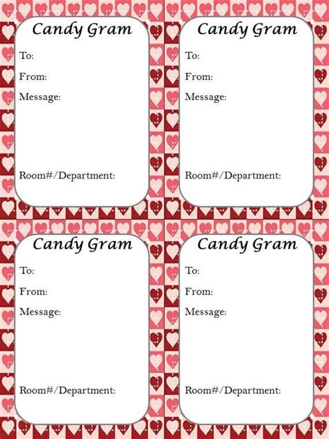candy gram cards gift tags printable valentines etsy candy grams