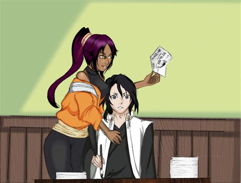 Byakuya And Yoruichi Artist Madeofsugar483 Deviantart Bleach Anime