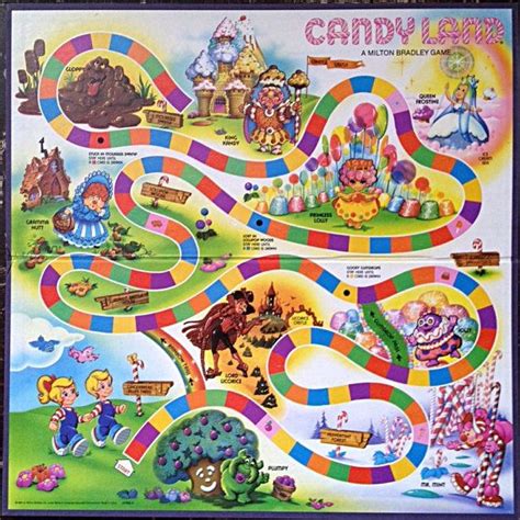 candyland board game board  collectible  rubyapplevintage