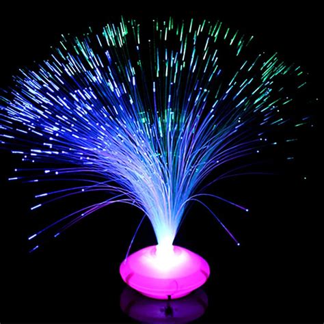 beautiful romantic color changing led fiber optic nightlight lamp small