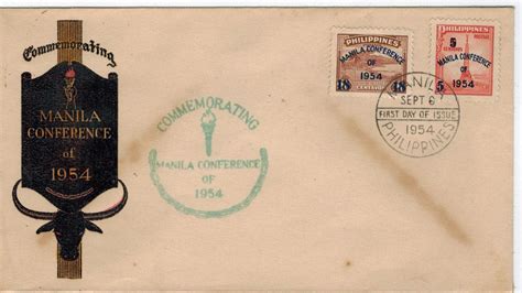 philippine republic stamps 1954 manila conference