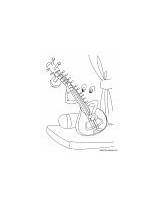 Coloring Sitar Pages sketch template