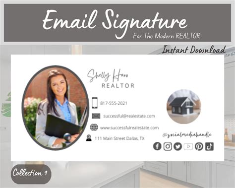 Email Signature For Gmail Real Estate Agent Marketing Real Estate