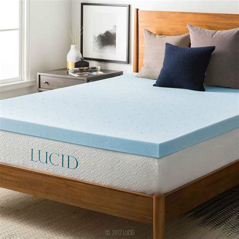 lucid   gel memory foam mattress topper king amazonca home kitchen