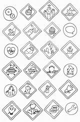 Badges Brownie sketch template