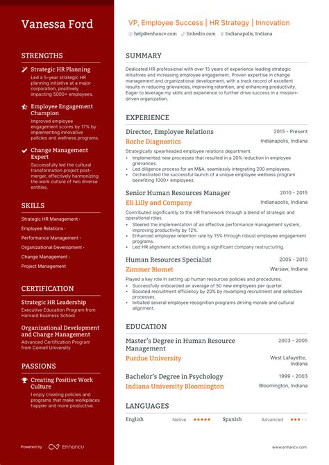 vp hr resume examples guide