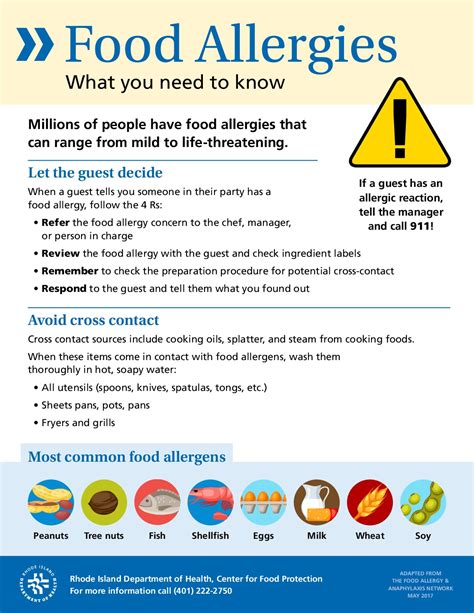 rhode island food allergy poster labor law poster