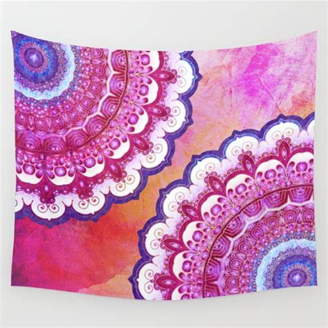 buy cilected colorful watercolor mandala tapestry wall