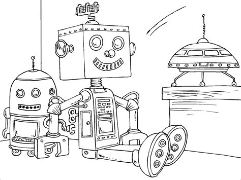 printable robot coloring pages  kids