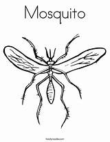 Coloring Mosquito Print Pages Outline Color Twistynoodle Favorites Login Add Cursive Printable Getcolorings Noodle sketch template