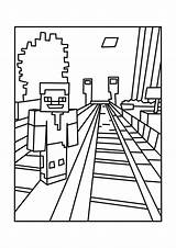 Mobs Minecraft Pages Printable Coloring sketch template