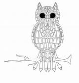 Coloring Mosaic Pages Printable Kids Patterns Colouring Animal Owl Adults Book Print Clipart Online Adult Color Mosaics Bird Mosiac Sheets sketch template
