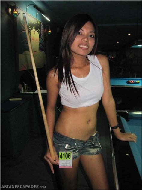 sexy filipina bar girl in angeles city philippines playing