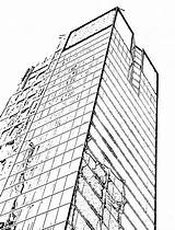 Building Drawing Line Clipart Lines Buildings Hong Kong Architectural Getdrawings Double Vector sketch template