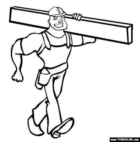 construction worker  coloring page  coloring pages