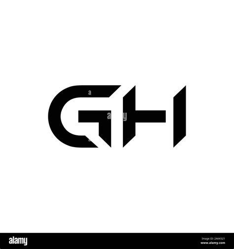 initial gh letter linked logo gh letter type logo design vector template abstract letter gh