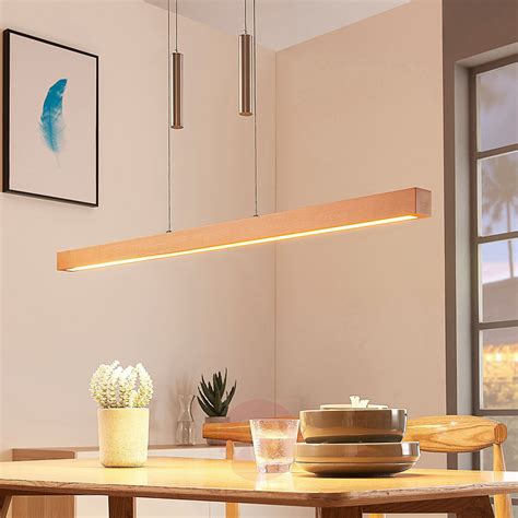 led balk hanglamp pia van hout dimbaar   lampe holz led lampen esszimmer