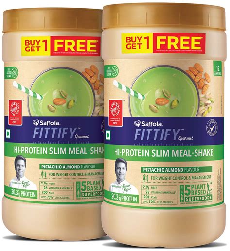 buy saffola fittify gourmet hi protein slim meal shake pistachio