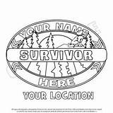 Survivor Pages Theme Colouring Clipart Party Logo Coloring School Show Clip Camping Survival Printable Board Classroom Camp Games Cliparts Crafts sketch template
