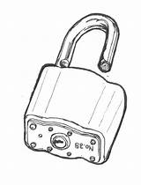 Padlock sketch template