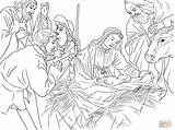 Coloring Jesus Pages Birth Shepherds Knocking Door Christmas Drawing Shepherd Manger Printable Good Adoration Christ Nativity Announcing Angel Color Getcolorings sketch template
