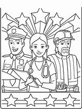 Labor Coloring Pages Printable Crayola Workers Activities Career Labour Kindergarten Kids Drawings Students Elementary Careers Color Ready Print Halloween Sheets sketch template