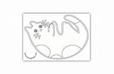 Coloring Cat Playful Pages sketch template