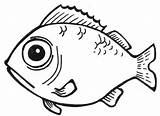 Fish Drawing Drawings Easy Kids Simple Pencil Line Coloring Clipart Sketch Cliparts Sketches Pages Tropical Cartoon Clip Animal Bass Perch sketch template