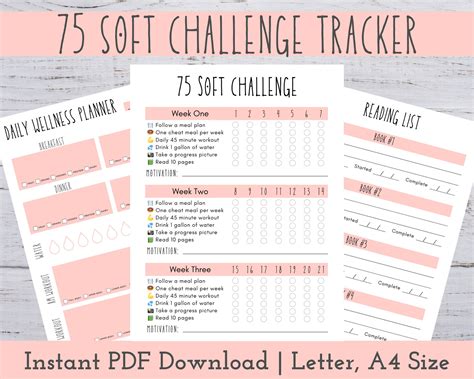 soft challenge checklist printable