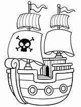 Pirate Ship Coloring Pages Printable Boys sketch template