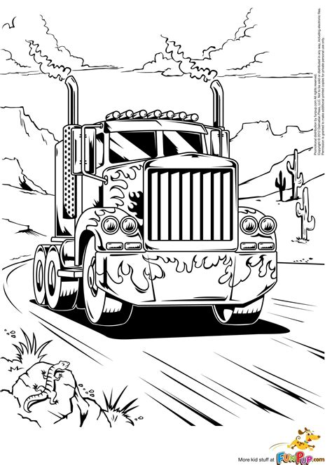 big trucks coloring pages semi trucks coloring pages