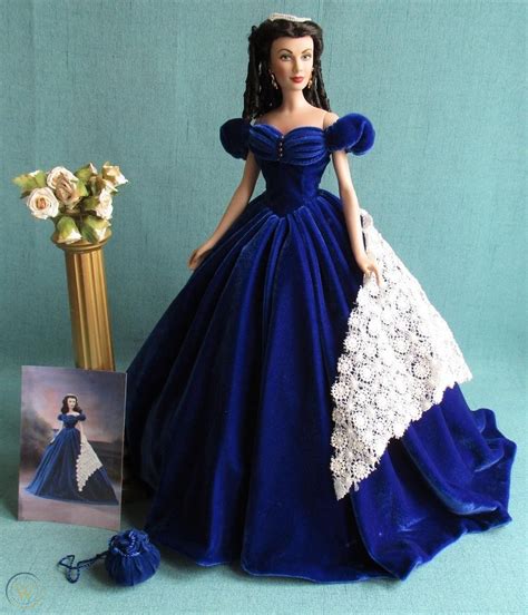 Franklin Mint Scarlett Ohara Custom Dressed 16 Vinyl Doll Blue