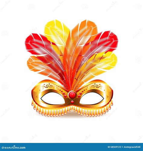 carnival mask isolated  white vector stock vector illustration