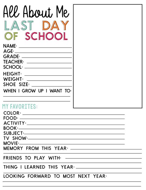 day  school printable fill  sheet school worksheets