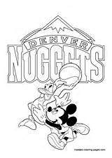 Nuggets Denver Coloring Pages Nba sketch template